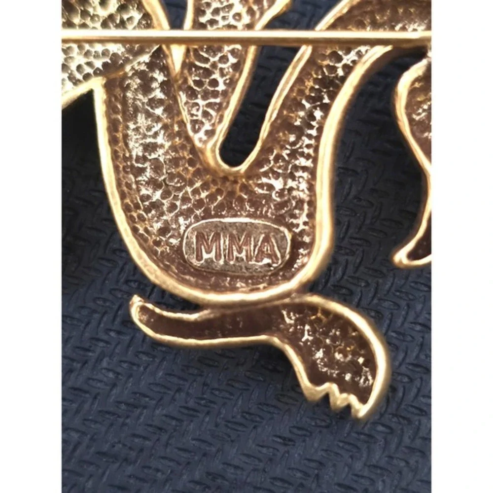 MMA Metropolitan Museum of Art Gold Tone‎ Dragon Brooch
